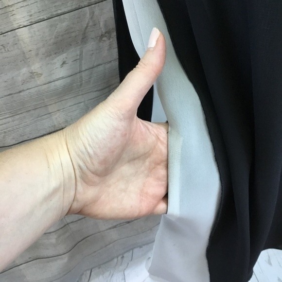 Vivienne Tam Black Sheer Overlay Dress Pockets S - Picture 6 of 7